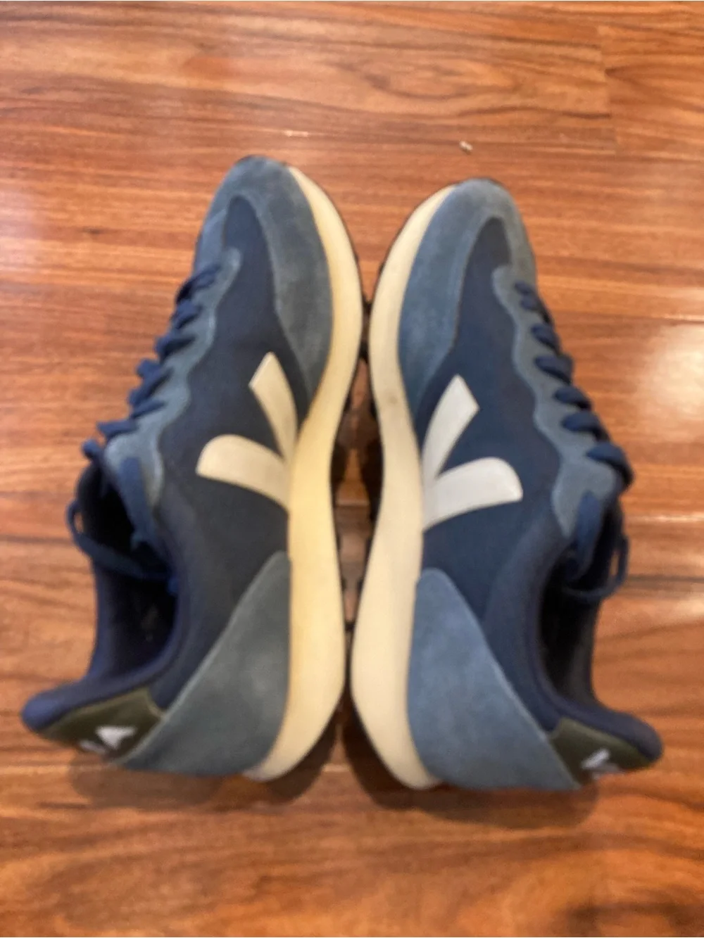 Veja Rio Branco Ripstop Nautico Pierre Sneaker Blue Men's Suede Sz 10 with Logo